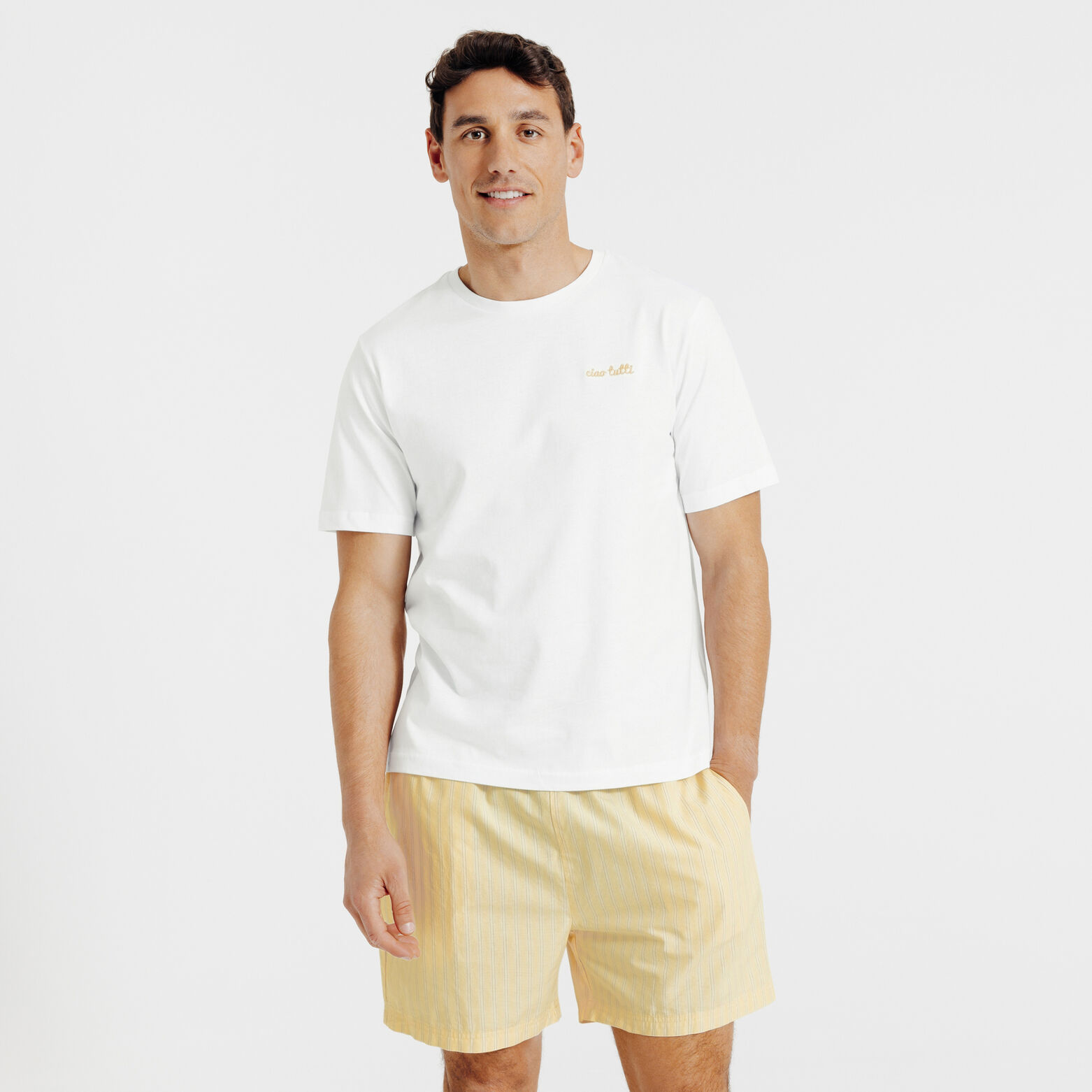 Ensemble pyjama short ray&eacute;