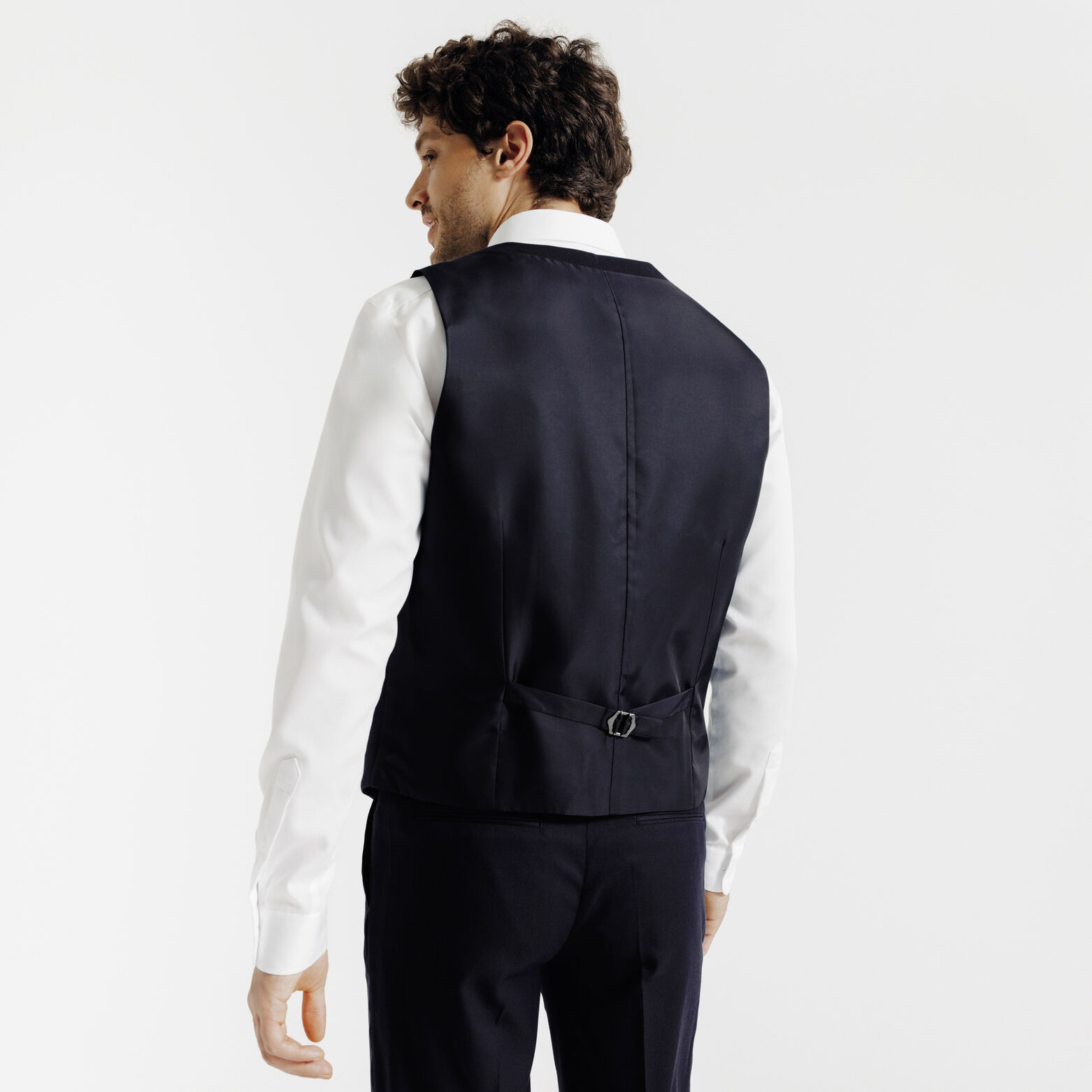 Slim effen kostuumgilet