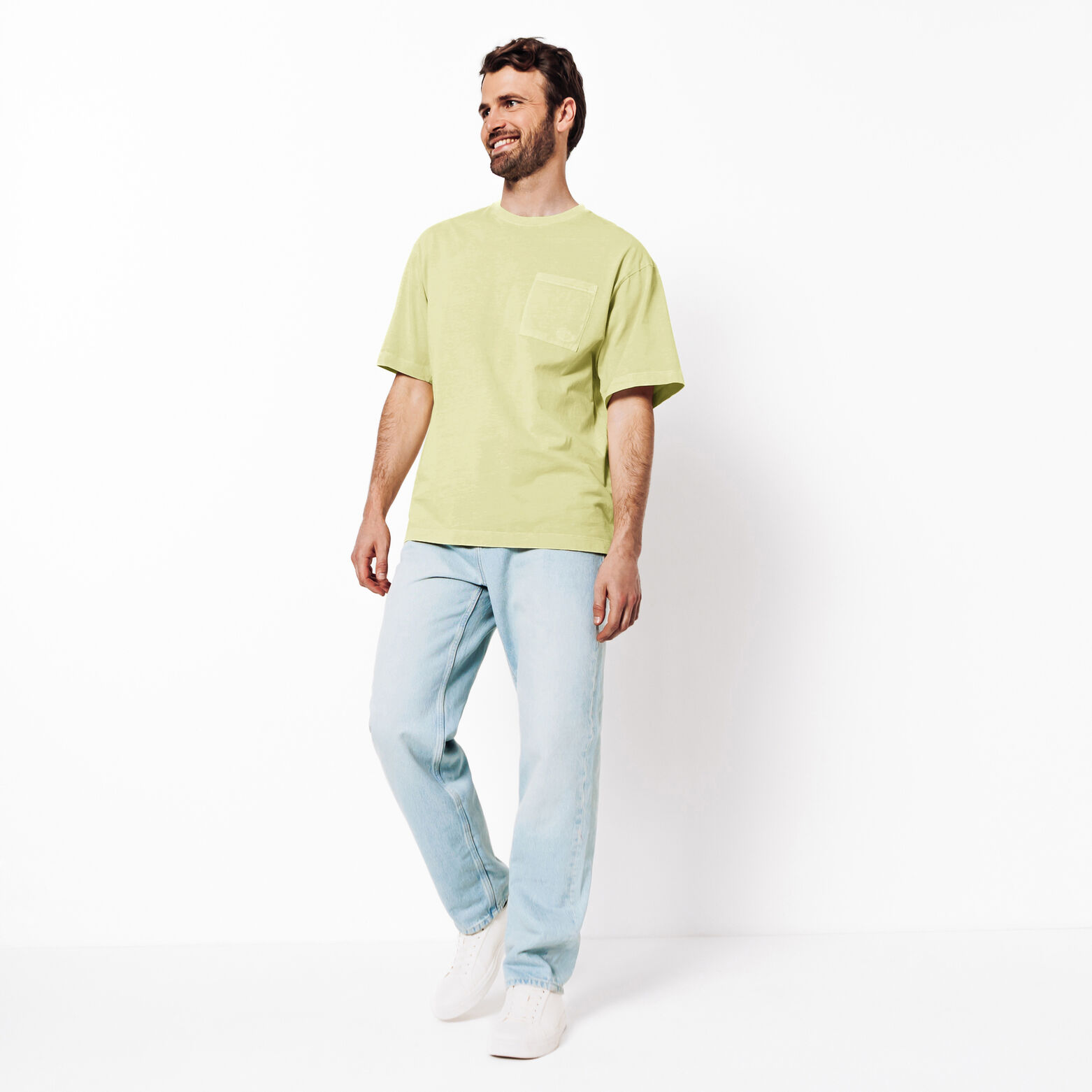 Tee shirt coton poche poitrine