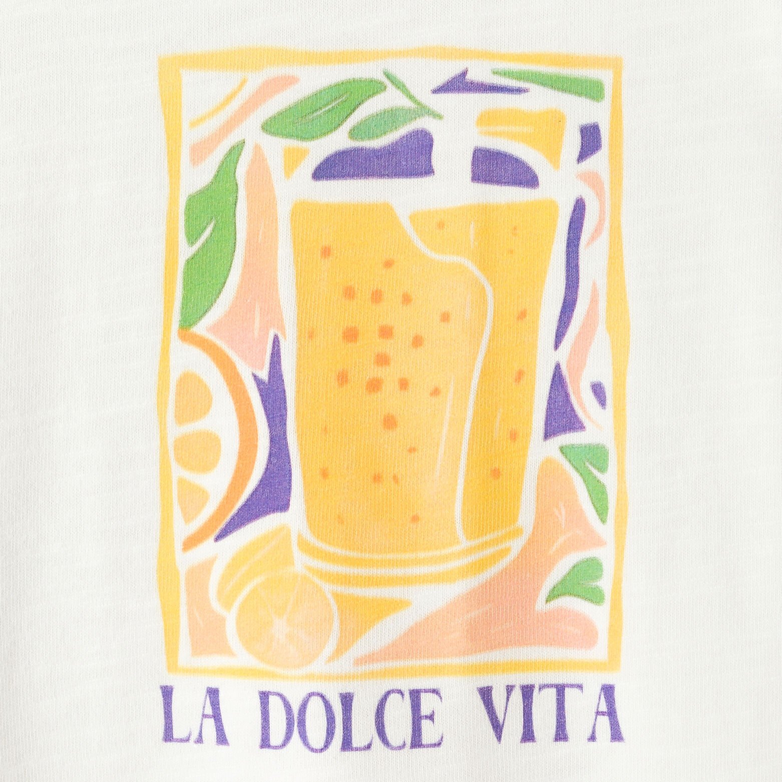 Tee shirt imprim&eacute; devant et dos "dolce vita"