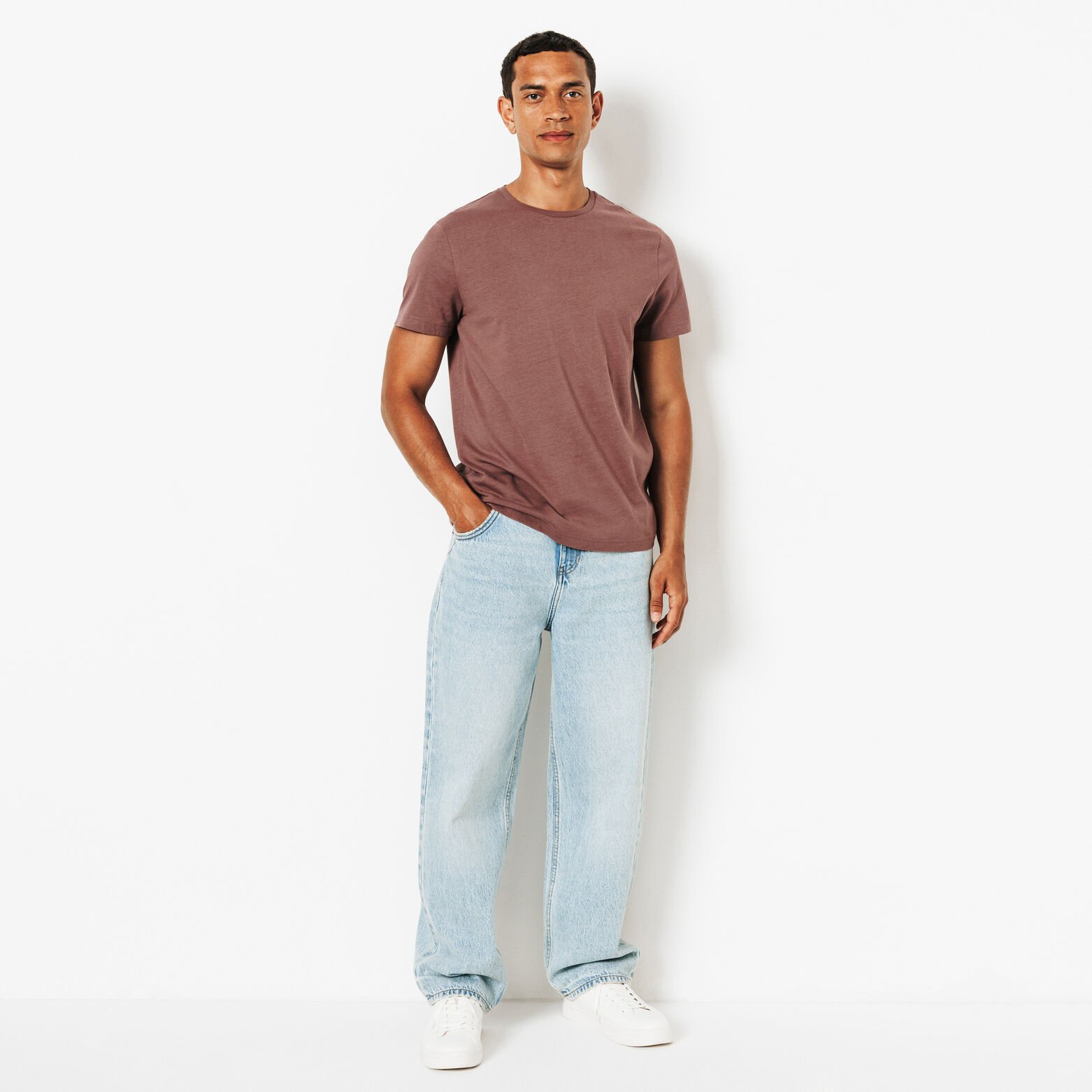 Basic T-shirt met ronde hals