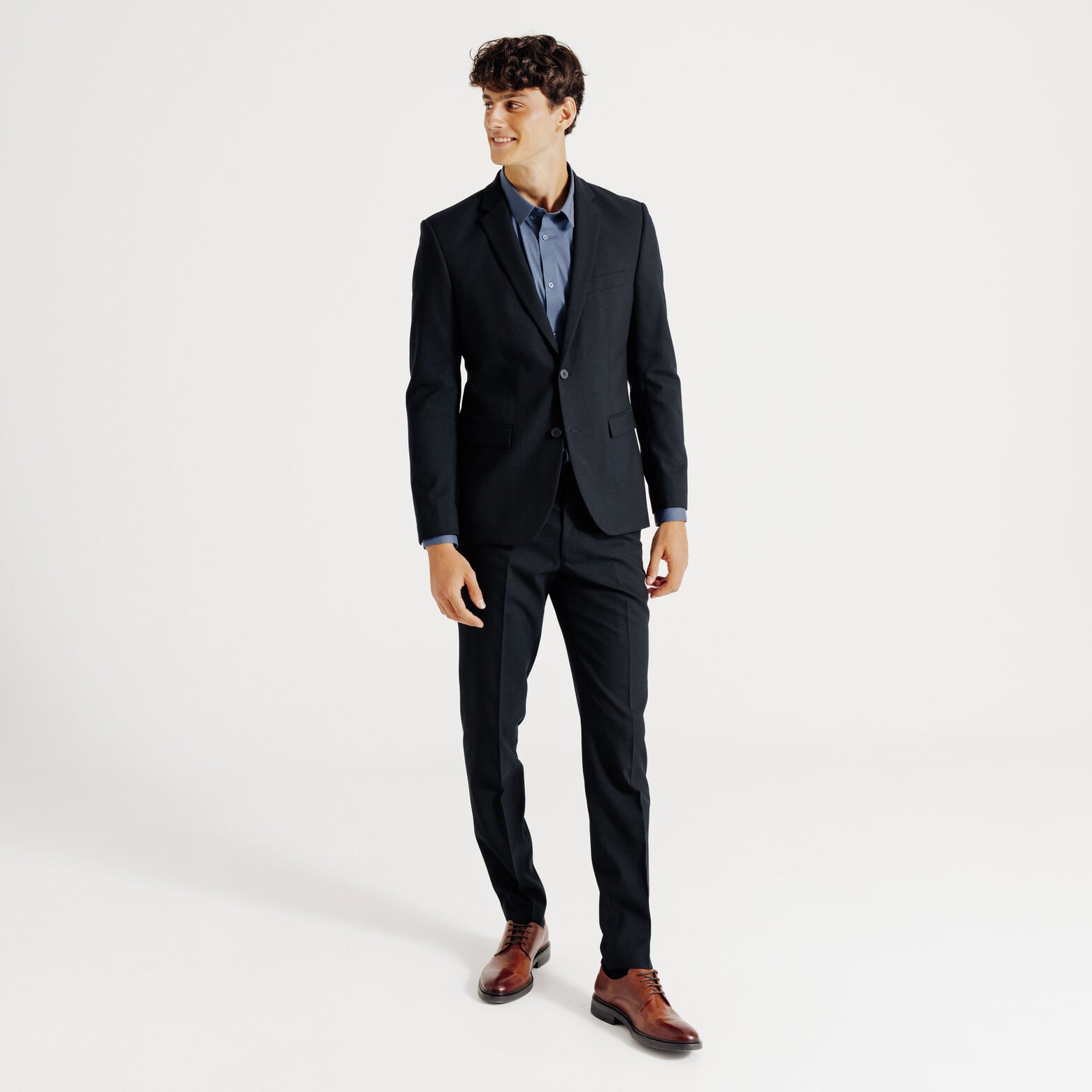 Veste de costume slim motif chevron