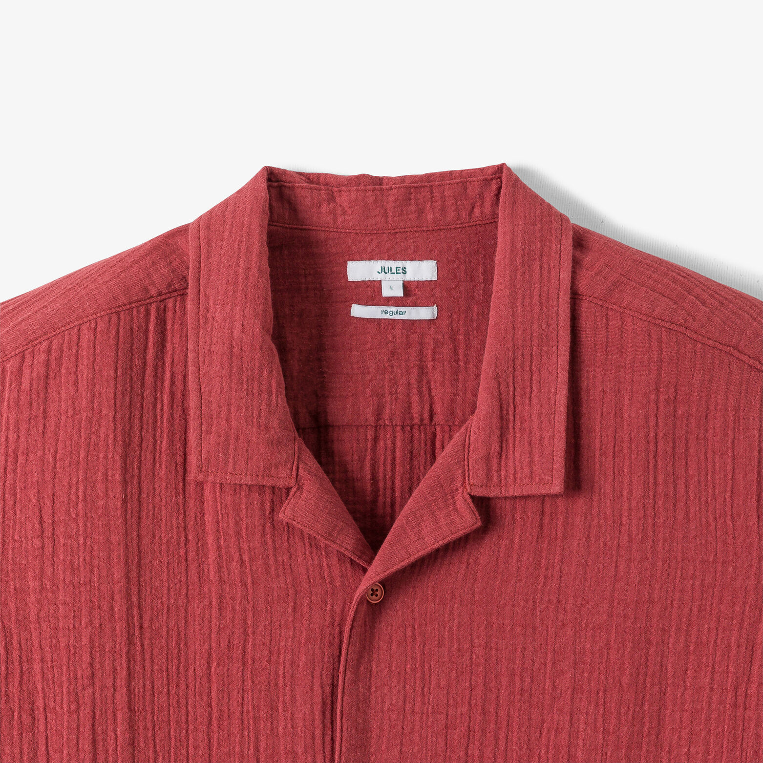 Chemisette en gaze de coton col requin