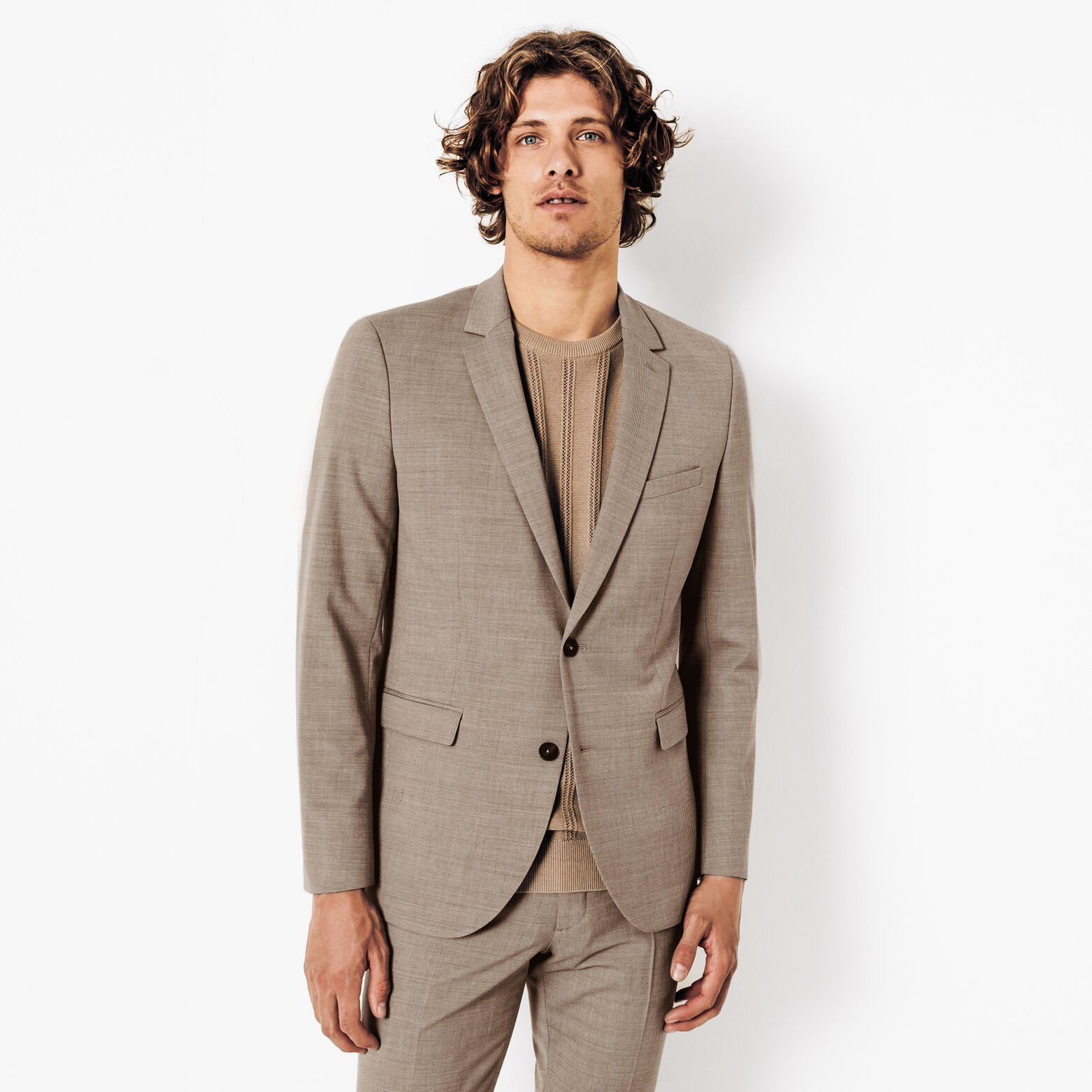 Veste de costume slim bi-ton