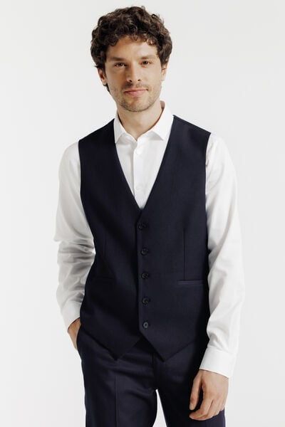 Gilet de costume uni slim