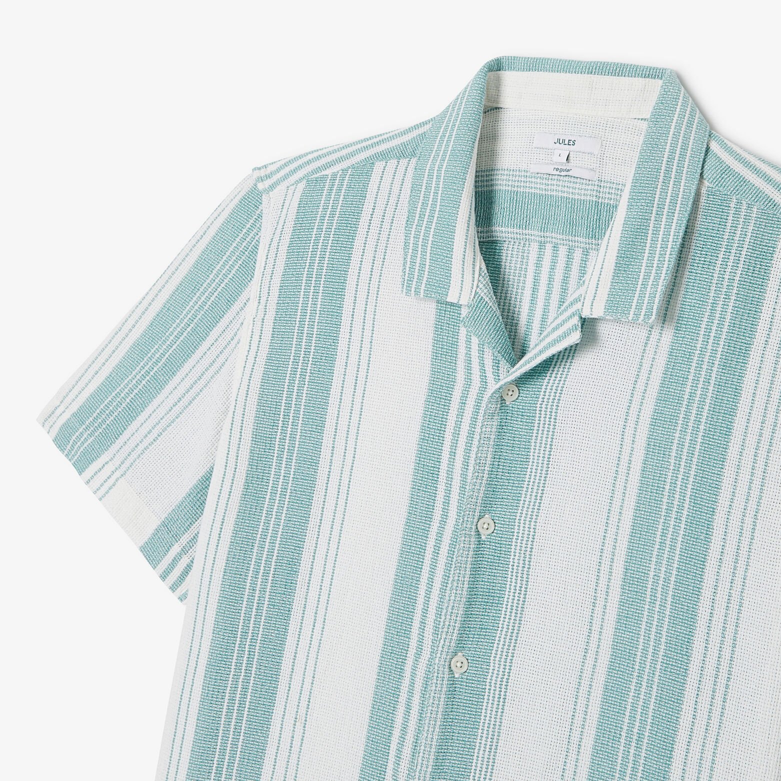 Chemisette en coton mati&egrave;re textur&eacute;e