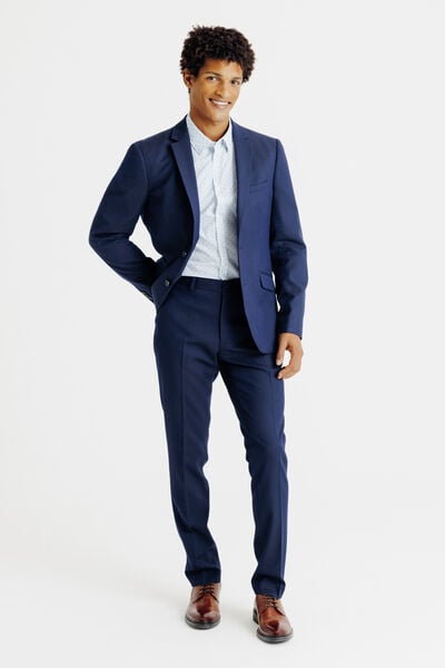 Chemise en coton imprim&eacute; g&eacute;om&eacute;trique slim