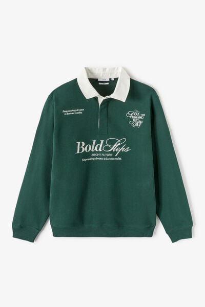 Sweat col polo contrast&eacute; animation