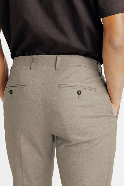 Pantalon chino straight effet flanelle