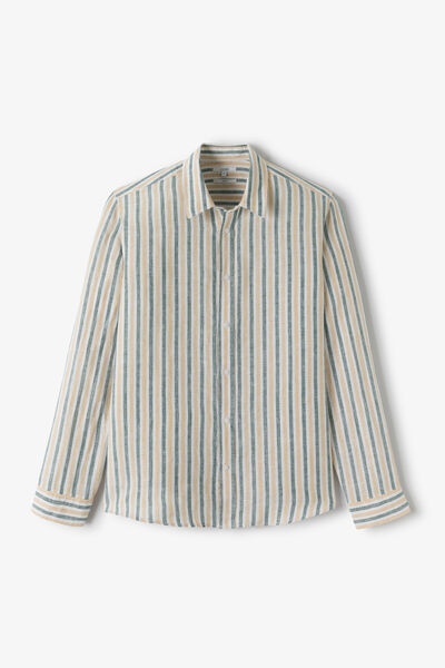 Chemise en lin ray&eacute;e