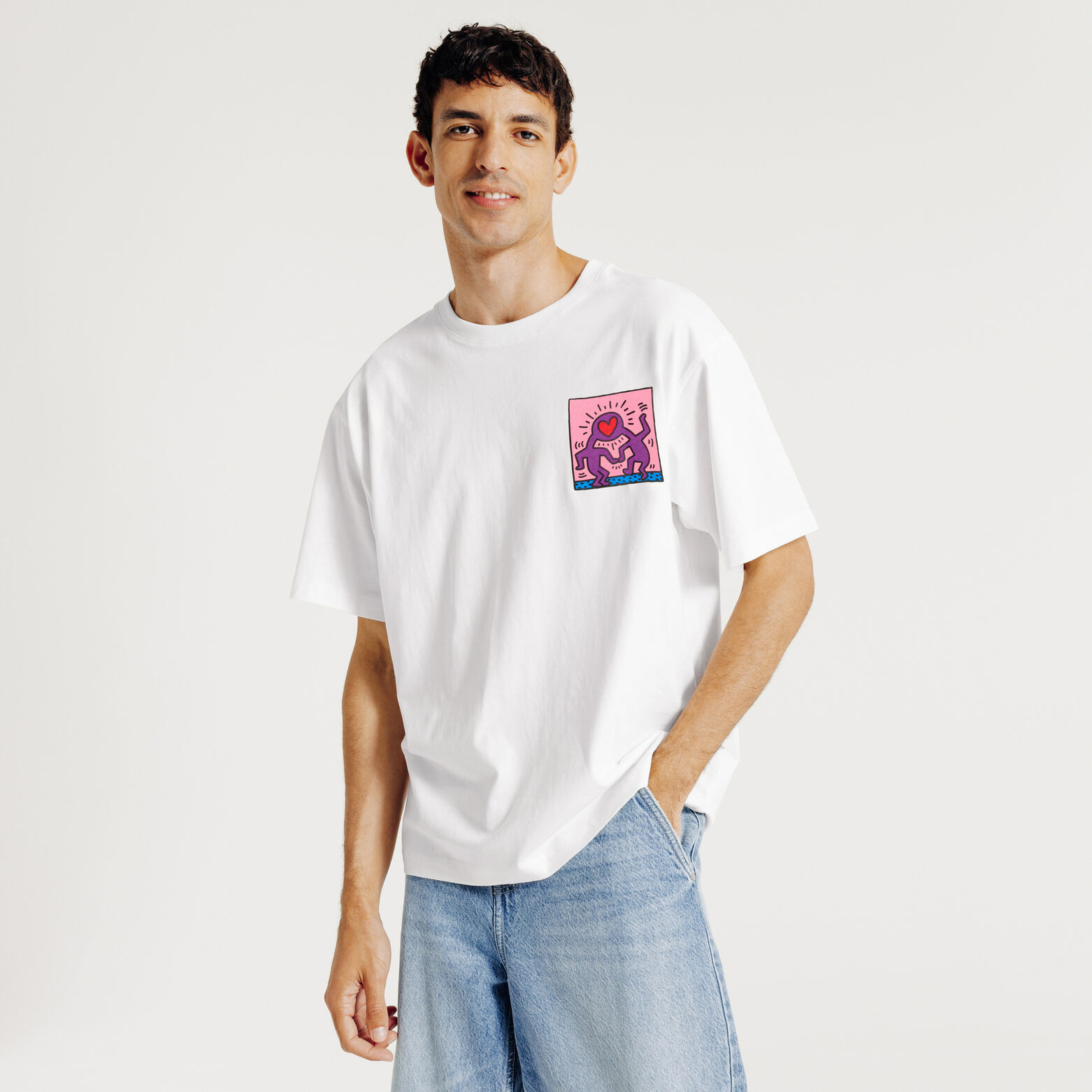 Tee shirt imprim&eacute; licence Keith Haring