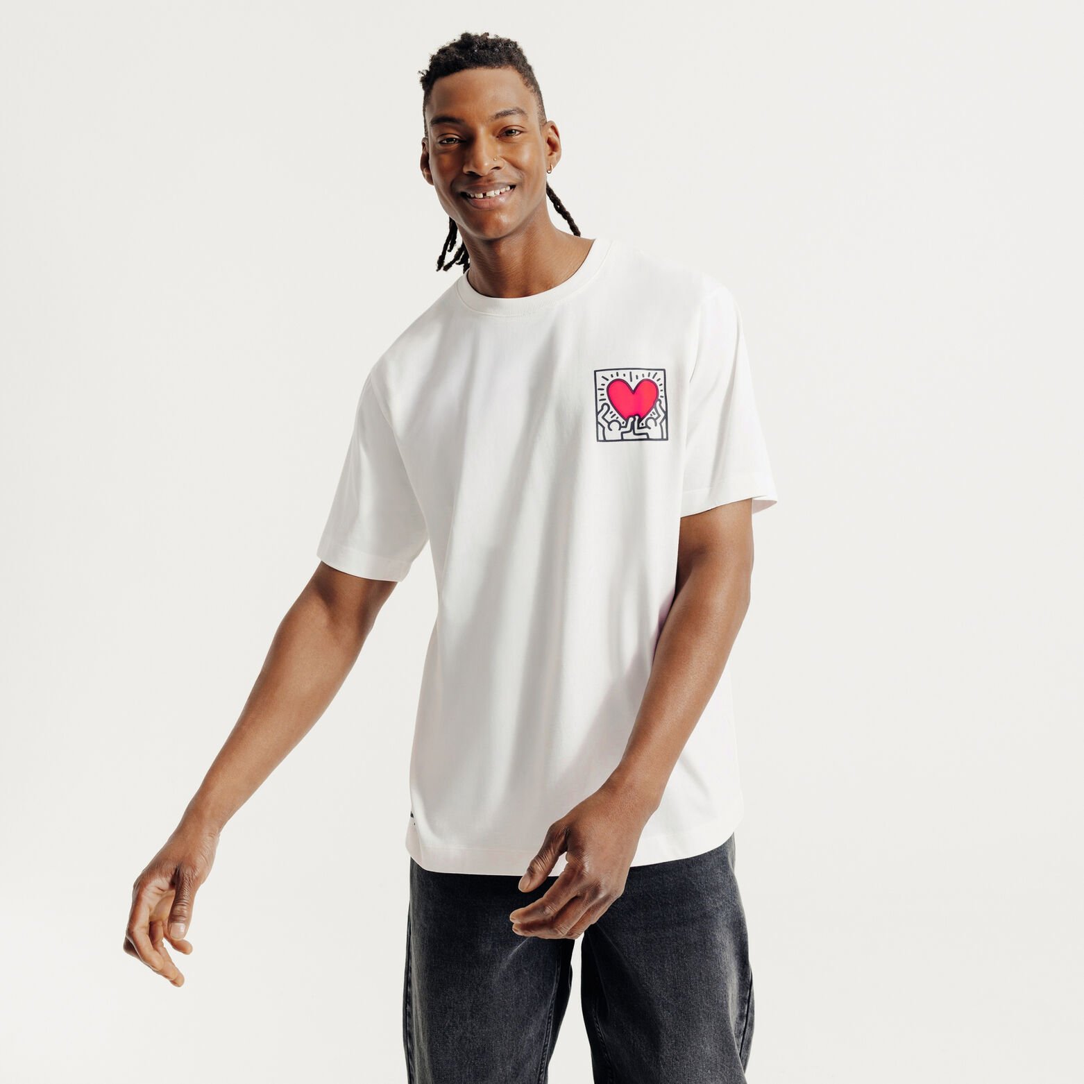 Tee shirt imprim&eacute; devant dos licence Keith Haring