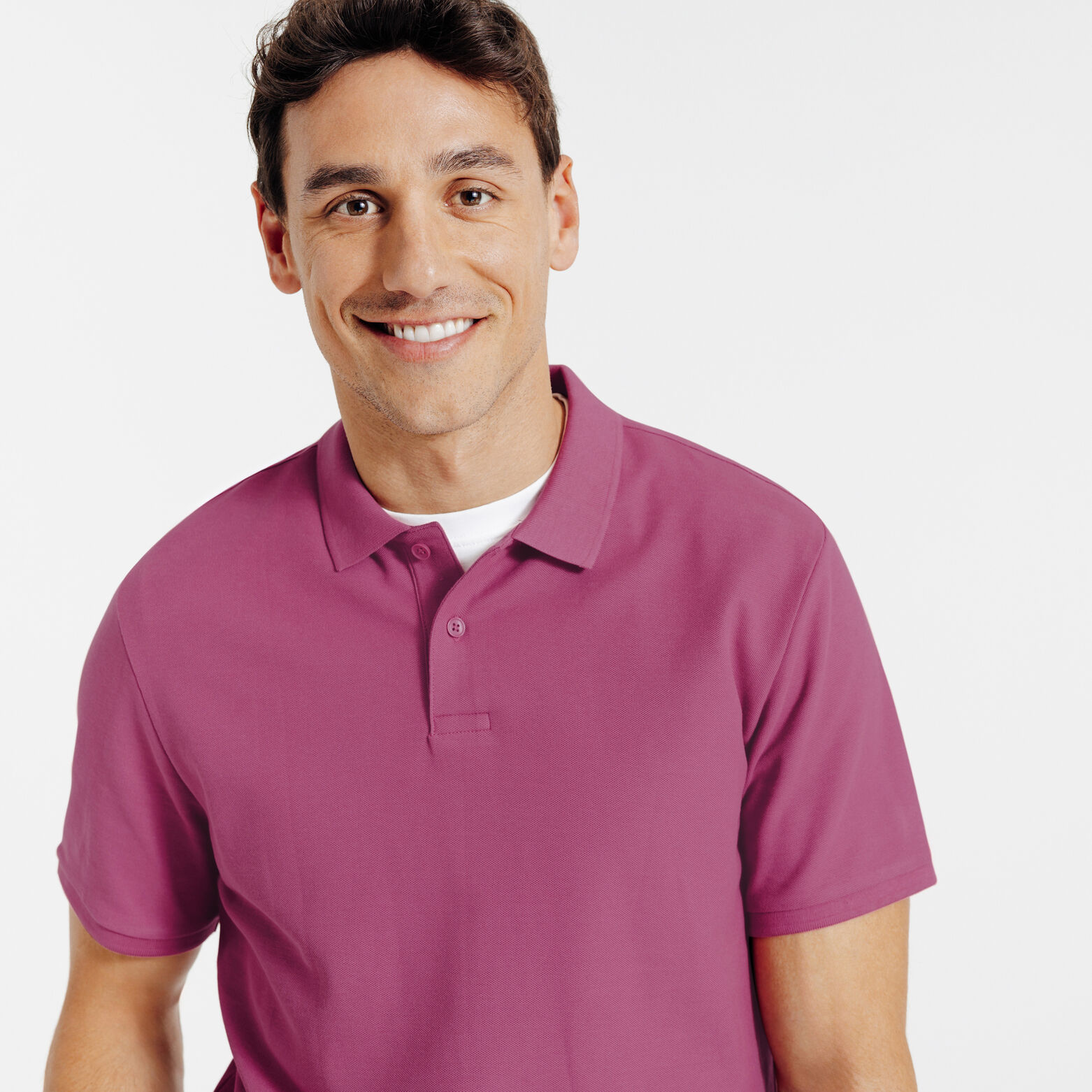 Polo manches courtes piqu&eacute; uni