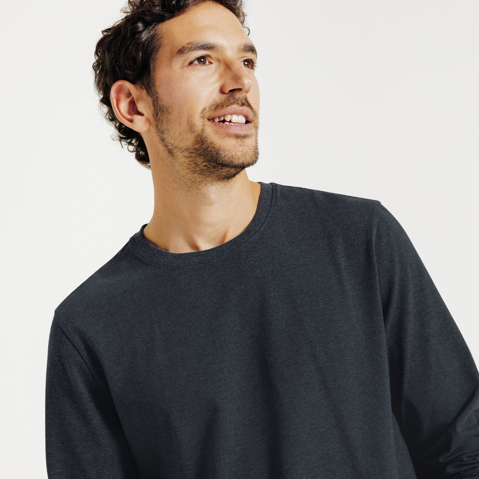 Tee shirt manches longues mati&egrave;re douce