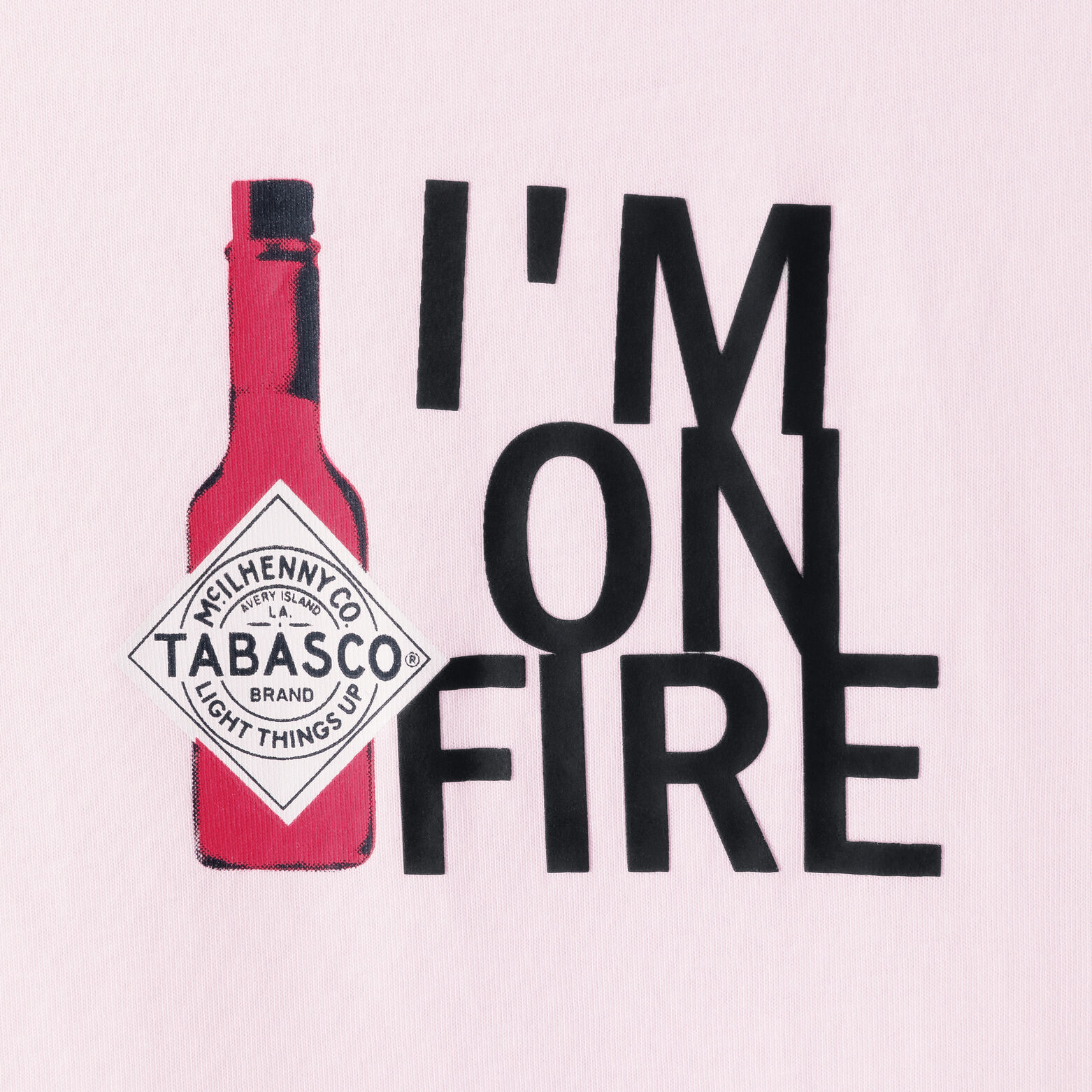 Tee shirt imprim&eacute; poitrine licence Tabasco