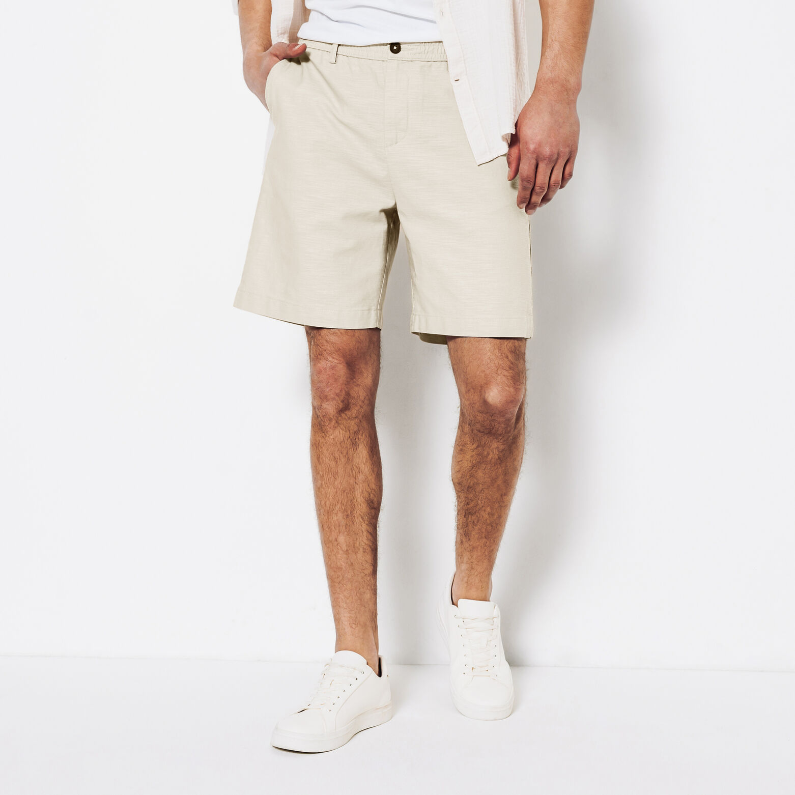 Bermuda en coton lin