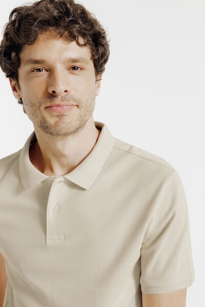 Polo manches courtes piqu&eacute; uni