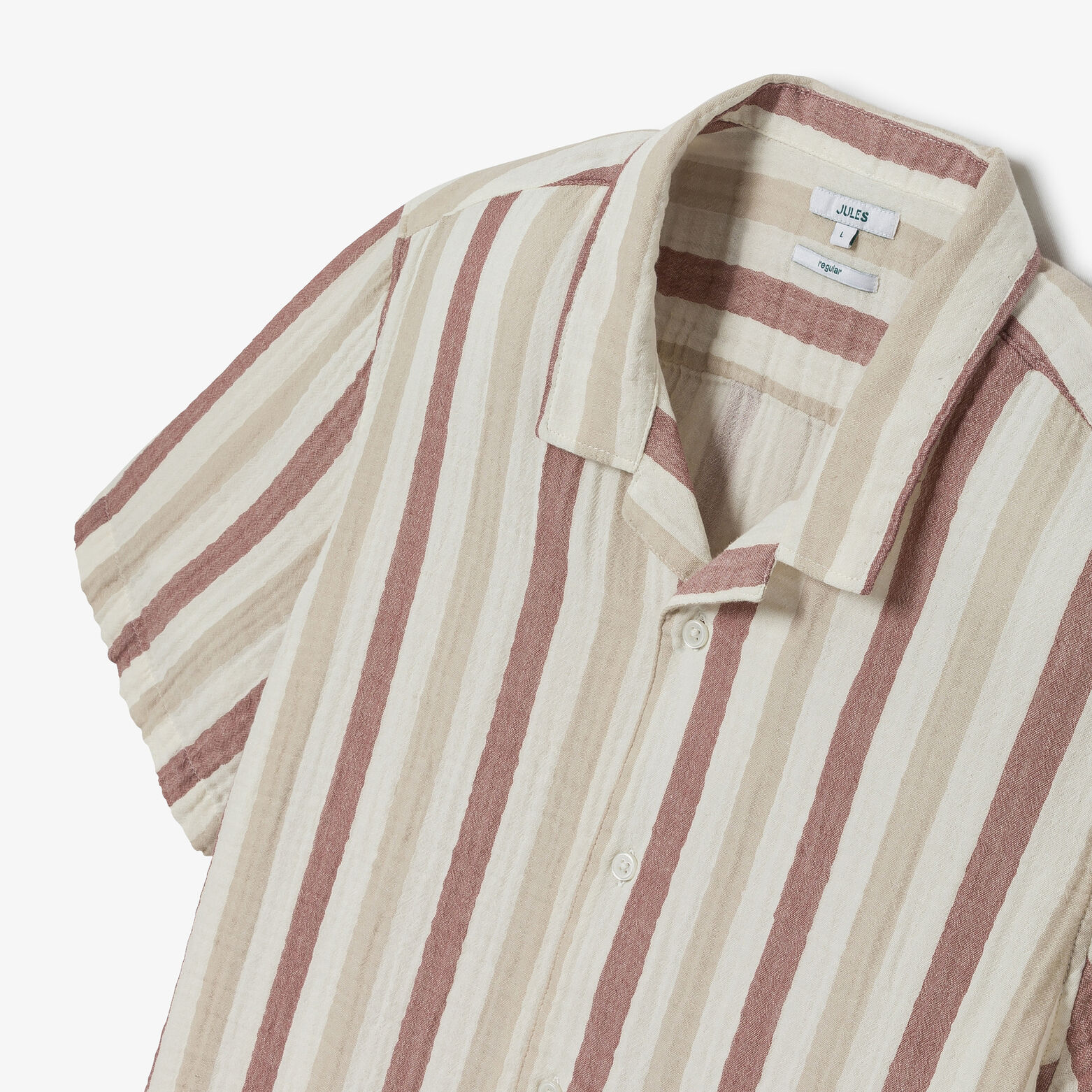 Chemisette en gaze de coton ray&eacute;e