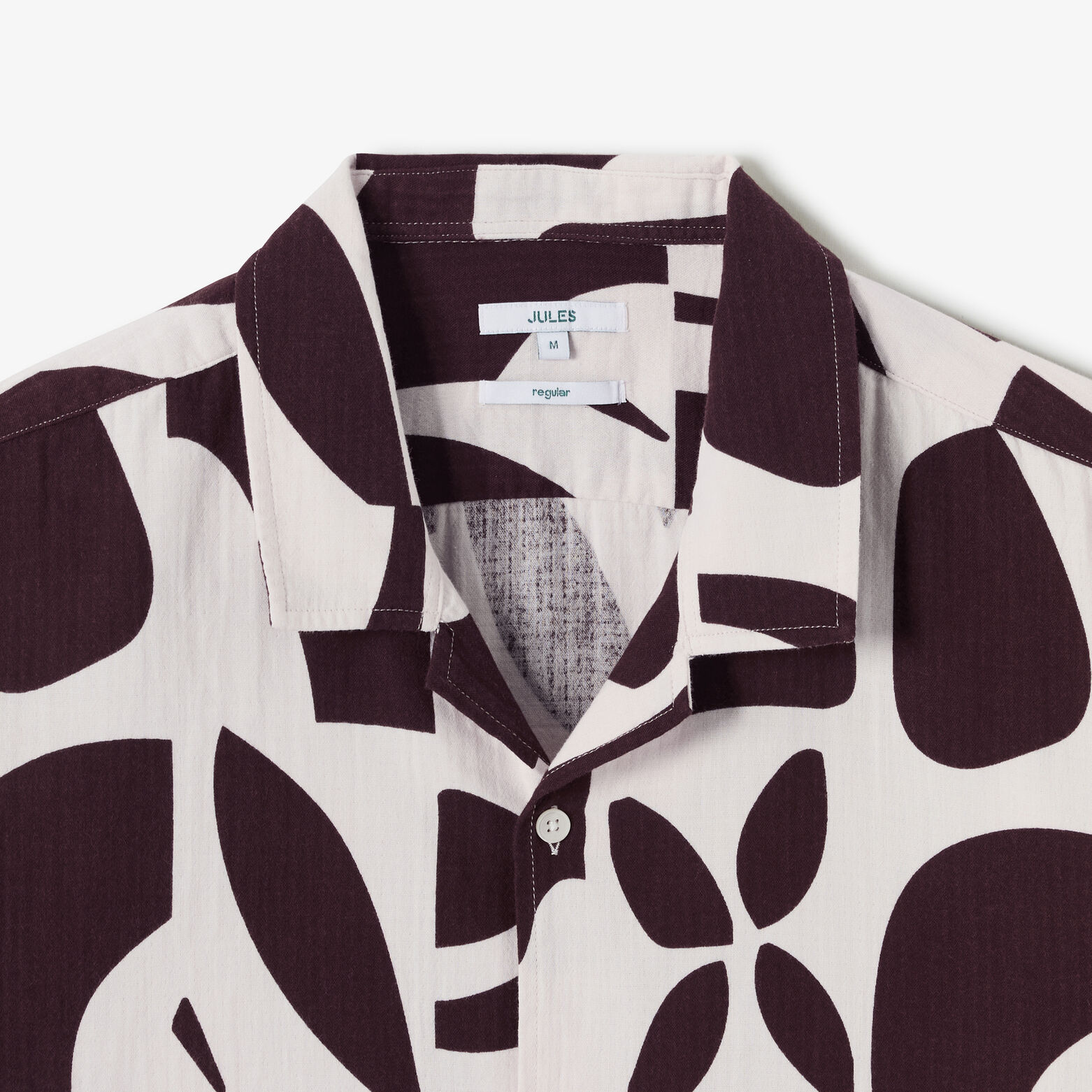 Chemisette en gaze de coton imprim&eacute;e