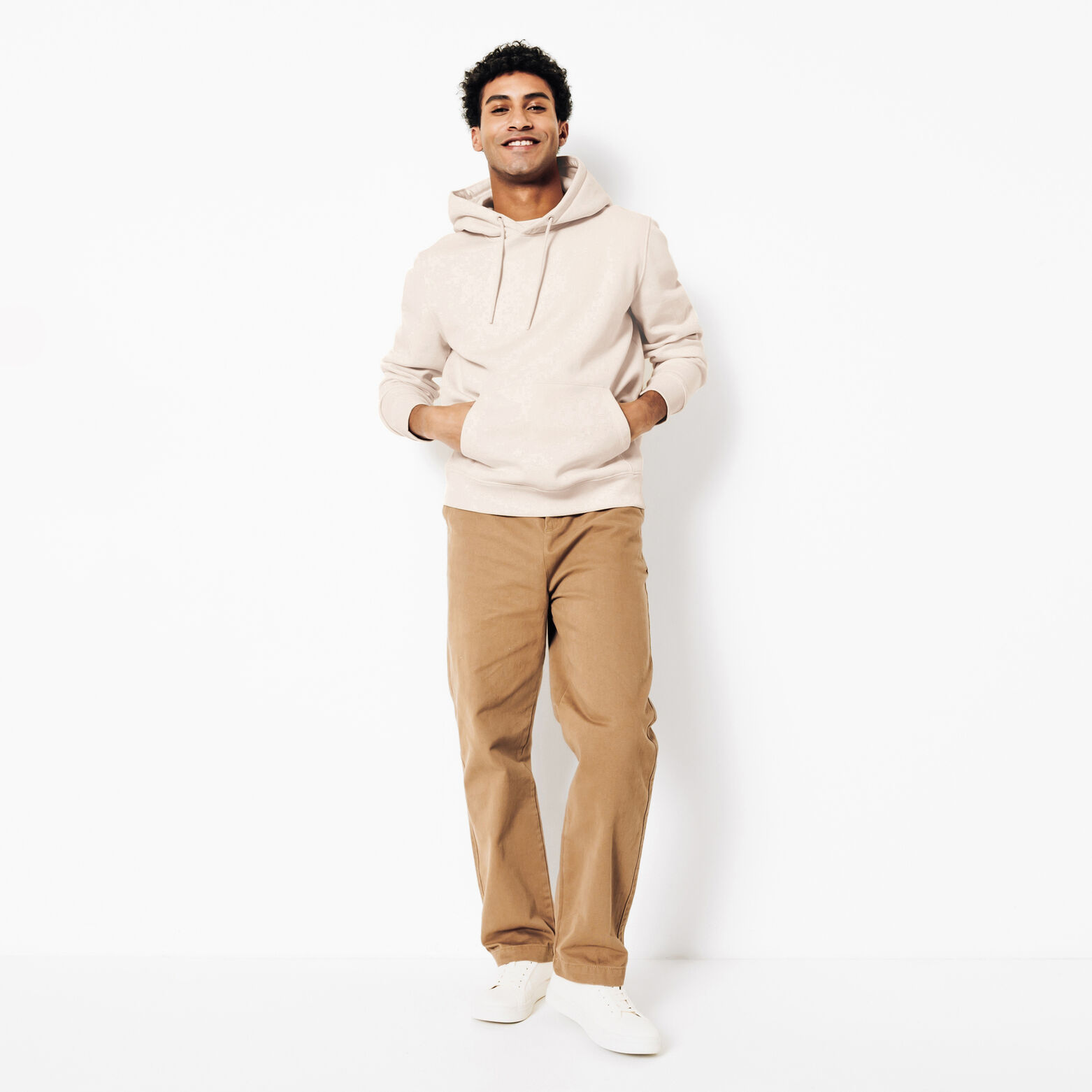 Effen sweater met kap