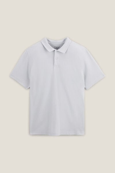 Polo manches courtes relax uni textur&eacute;