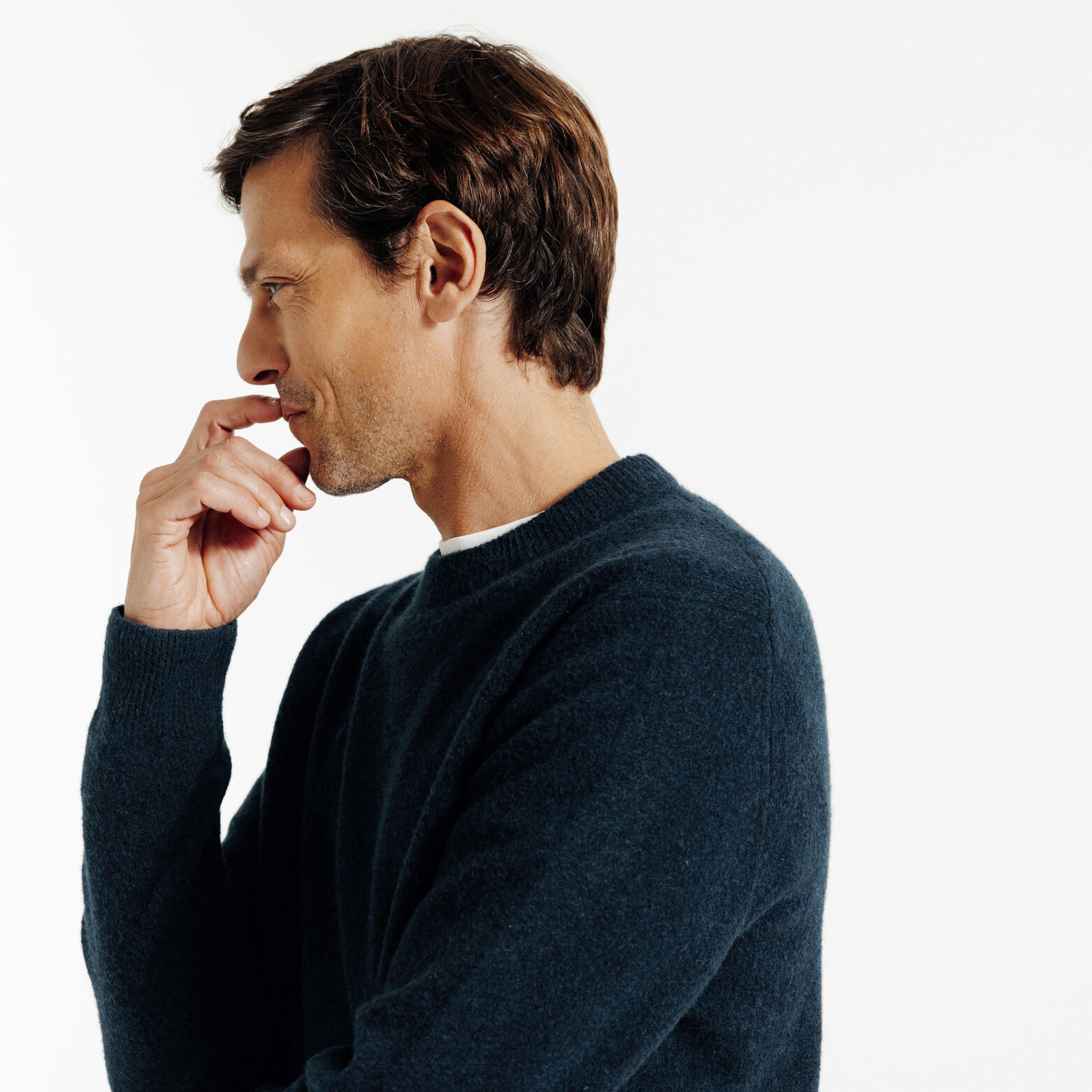 Pull col rond mousseux