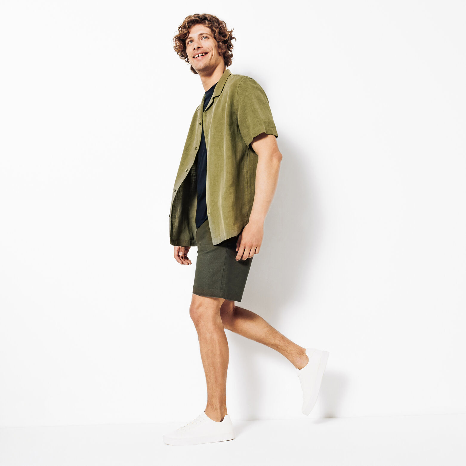 Bermuda en coton lin