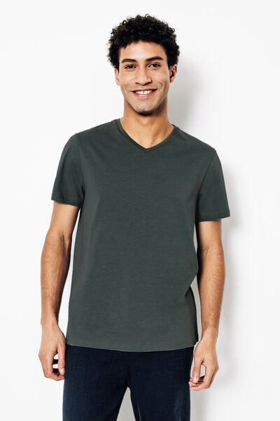 Tee shirt col V en coton
