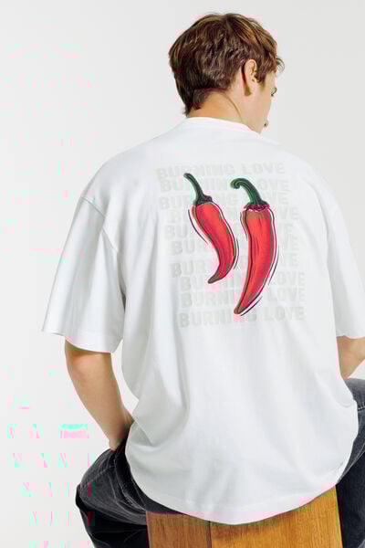 Tee shirt imprim&eacute; devant et dos Saint-Valentin