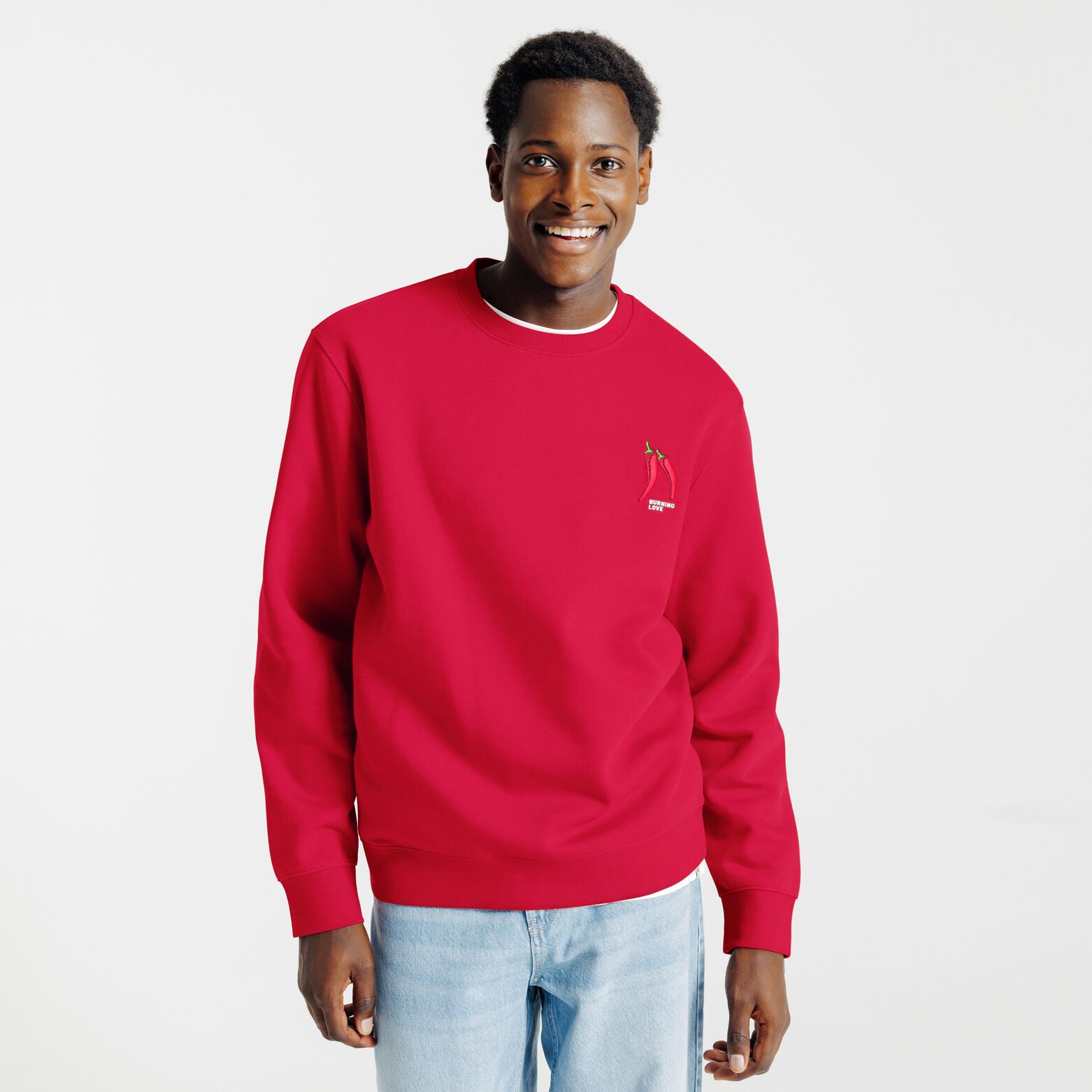 Sweat col rond animation Saint-Valentin