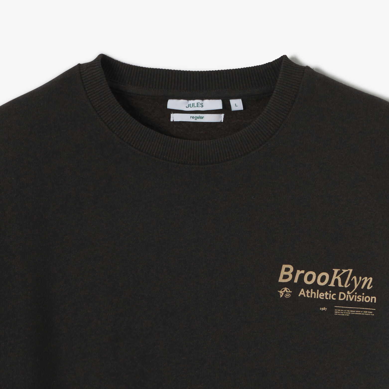 Sweater met ronde hals, print op voor-en achterkan