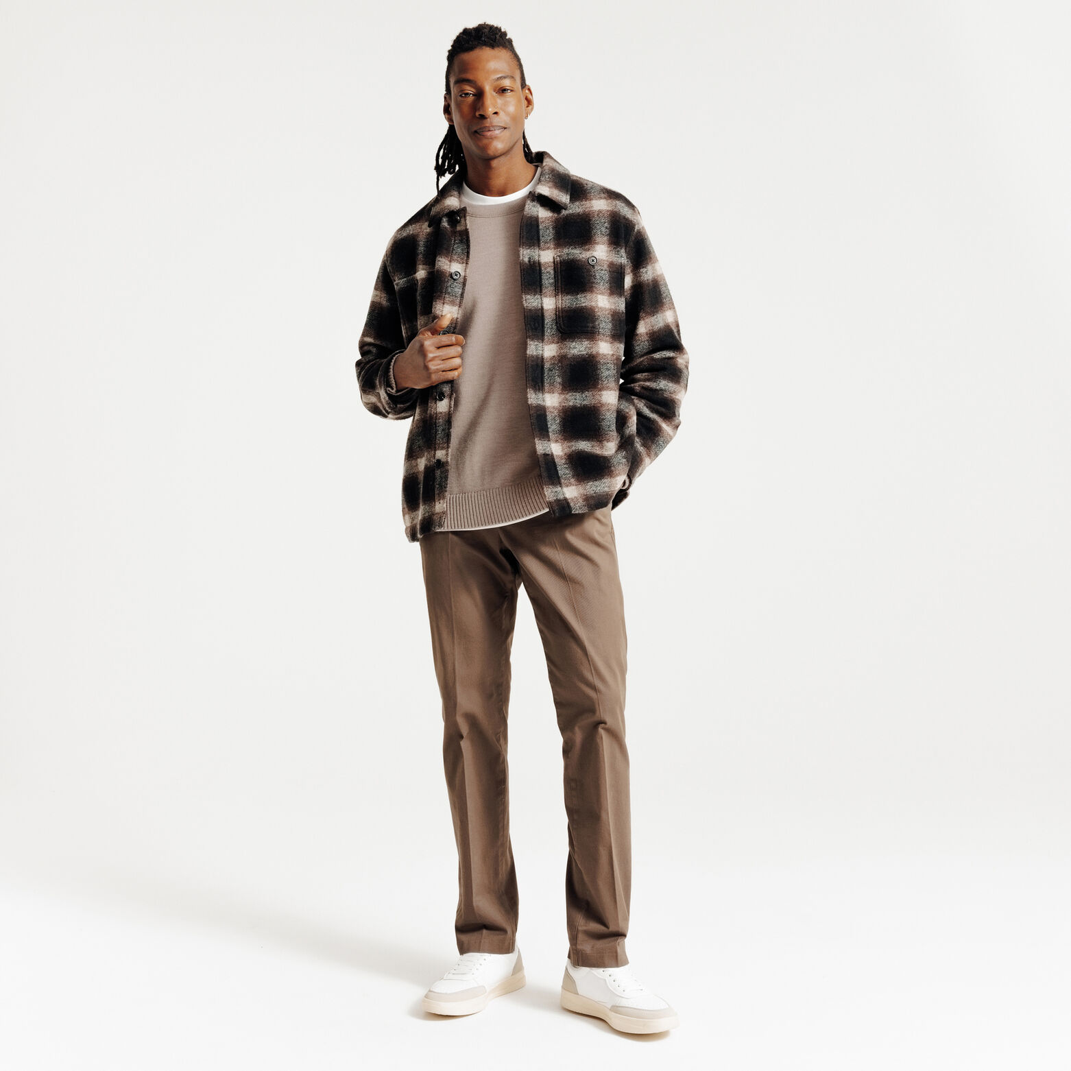 Pull laine col rond Made In France