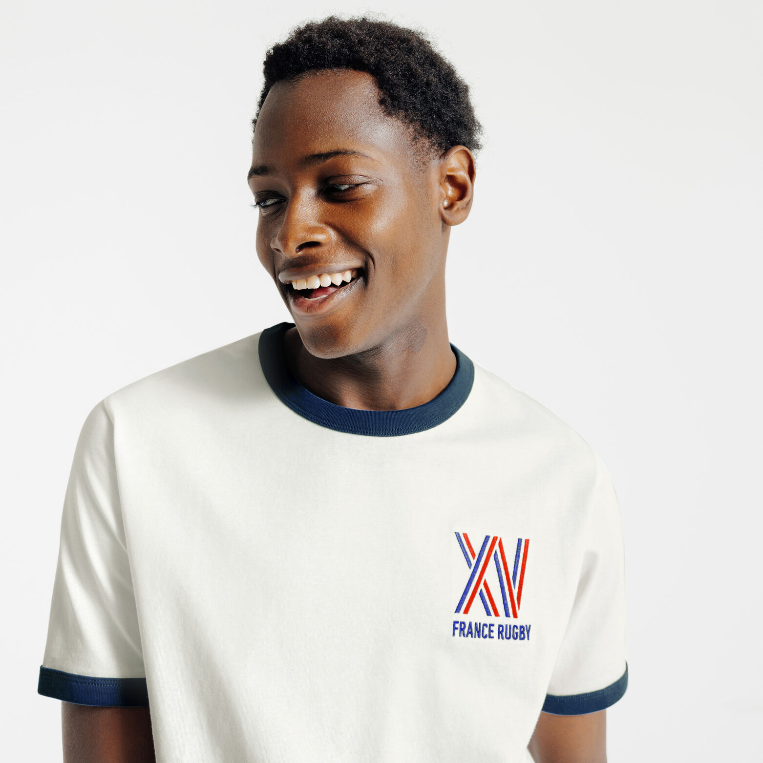 Tee shirt brod&eacute; poitrine licence France Rugby