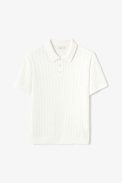 Polo en maille manches courtes jeux de points