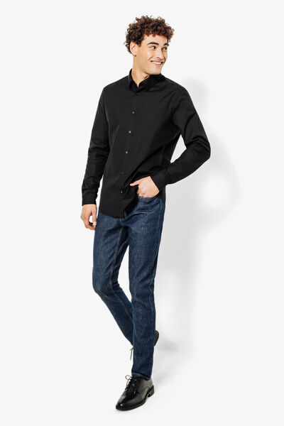 Chemise slim unie coton repassage facile