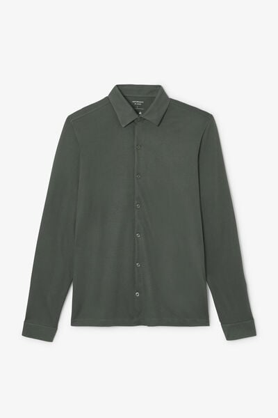 Chemise en maille coton slim