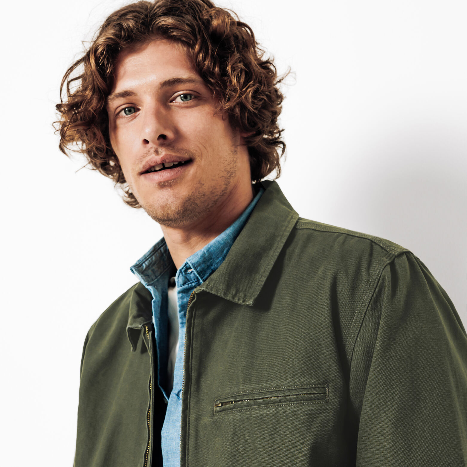 Blouson mi-saison col chemise