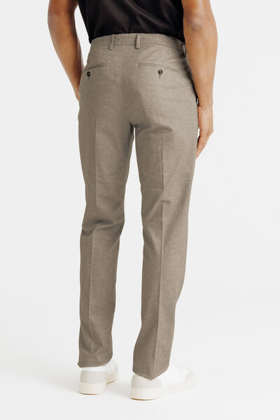 Pantalon chino straight effet flanelle
