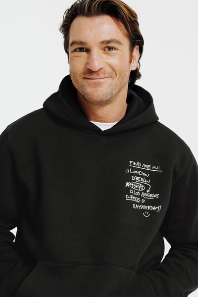 Sweat &agrave; capuche imprim&eacute; devant dos