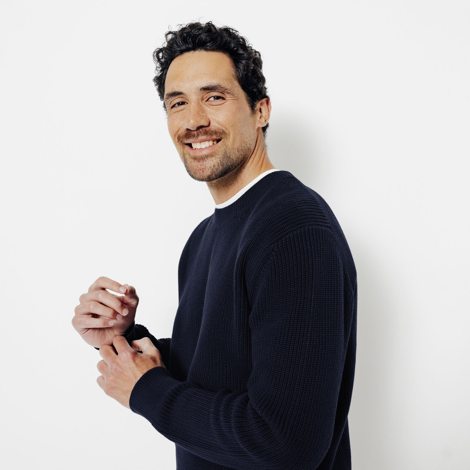 Pull col rond en c&ocirc;te