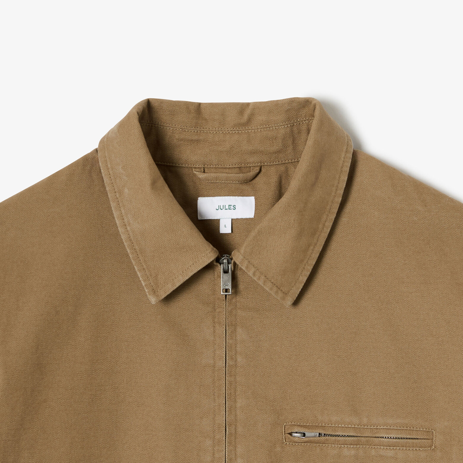 Jack voor tussenseizoen met hemdskraag