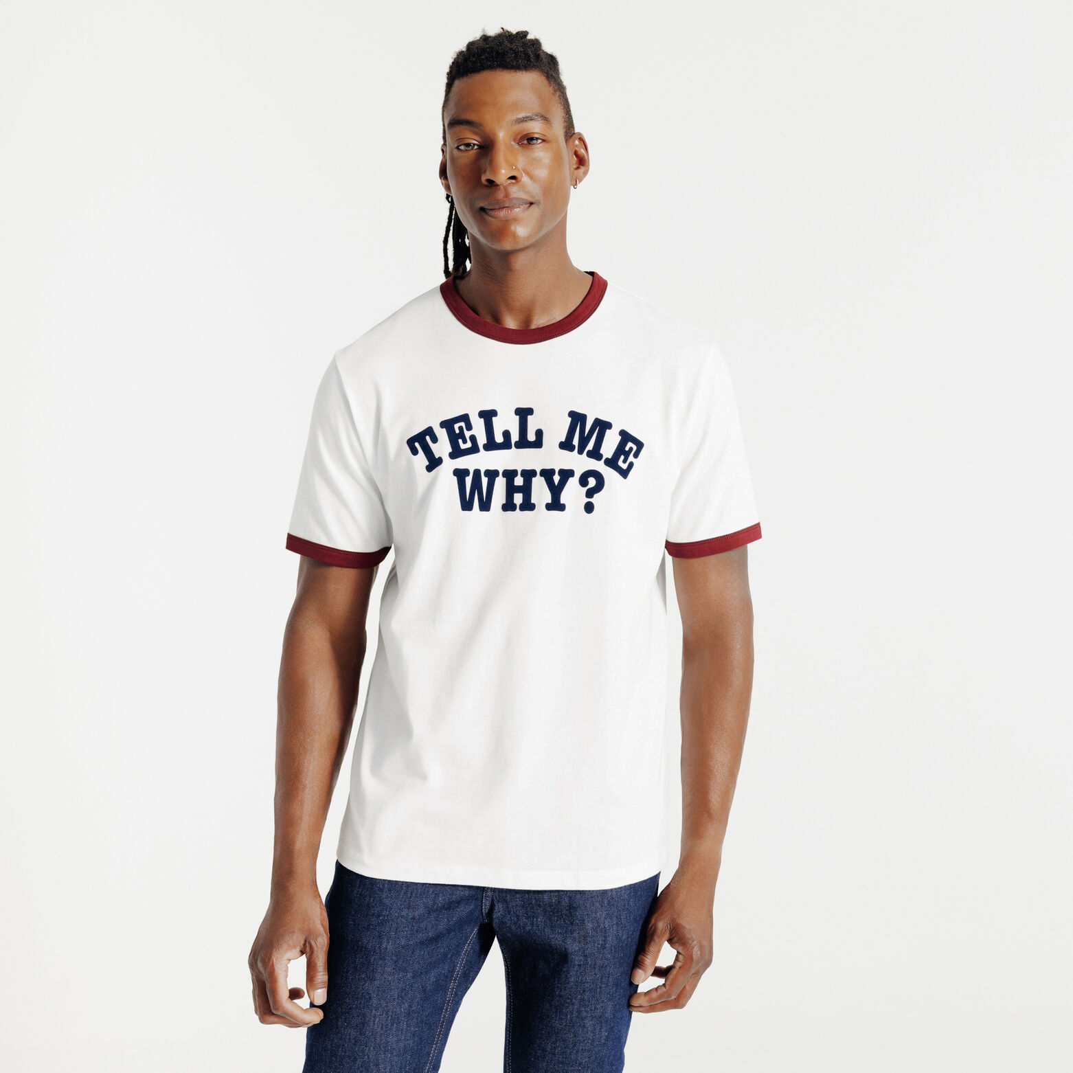 Tee shirt contrast&eacute; "Tell me why ?"