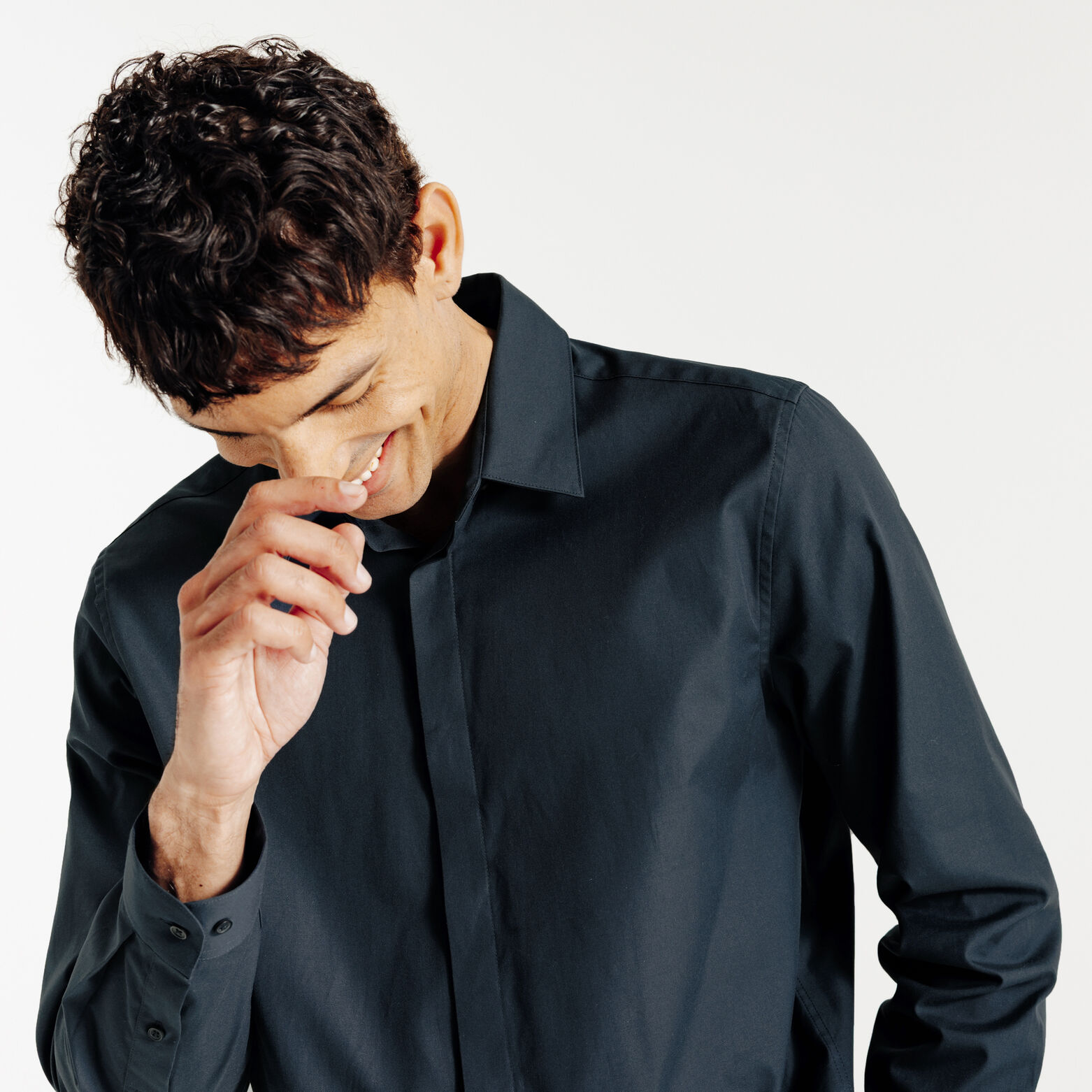 Slim fit hemd in katoen