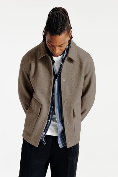 Blouson col chemise pressionn&eacute;