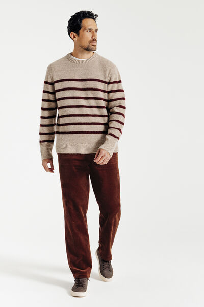 Pantalon en velours taille &eacute;lastiqu&eacute;e