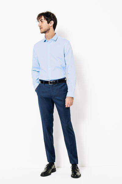 Chemise sans repassage en coton