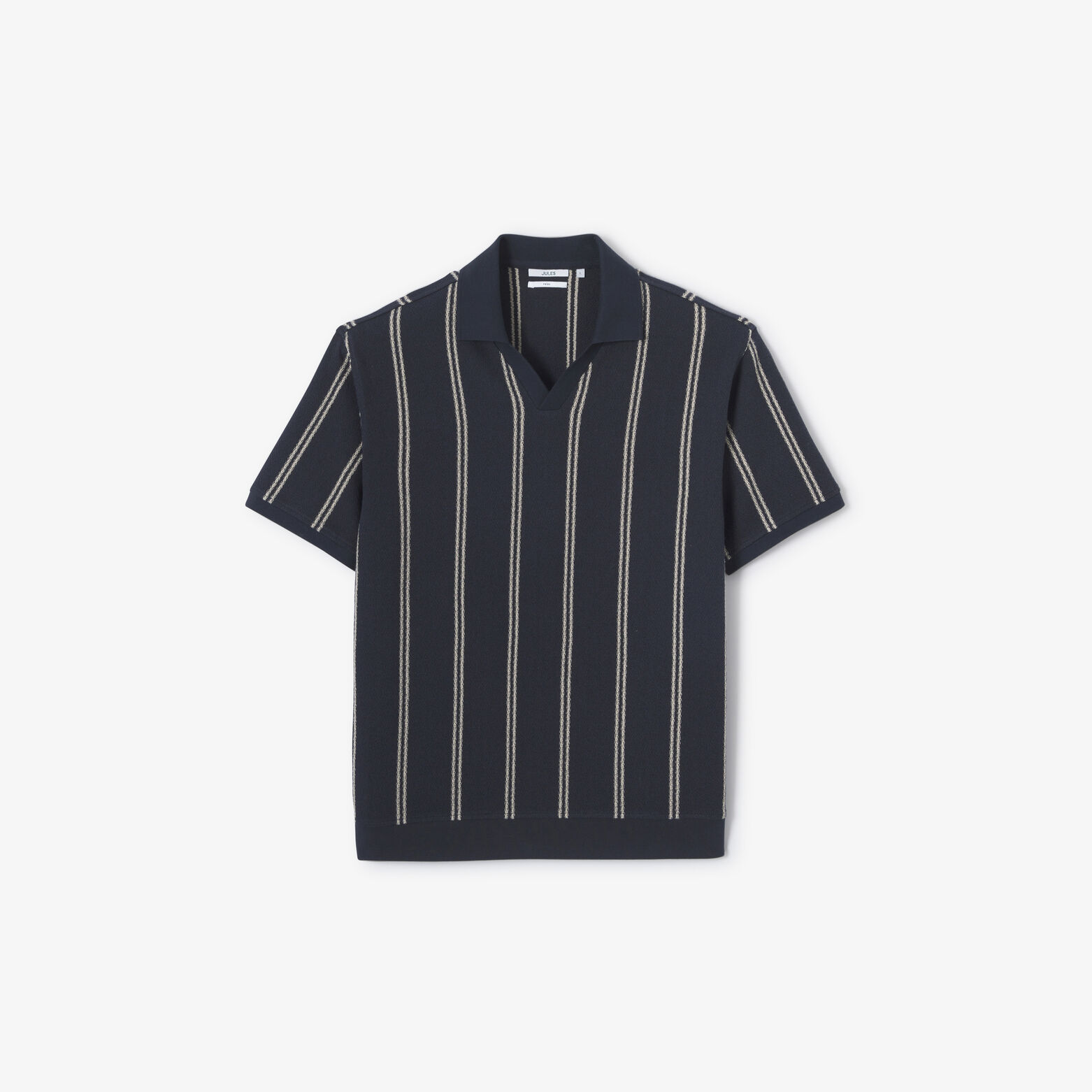 Polo manches courtes ray&eacute; col resort