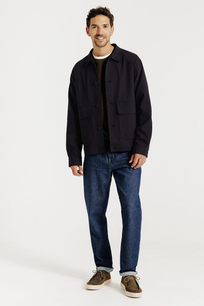 Veste boutonn&eacute;e col chemise