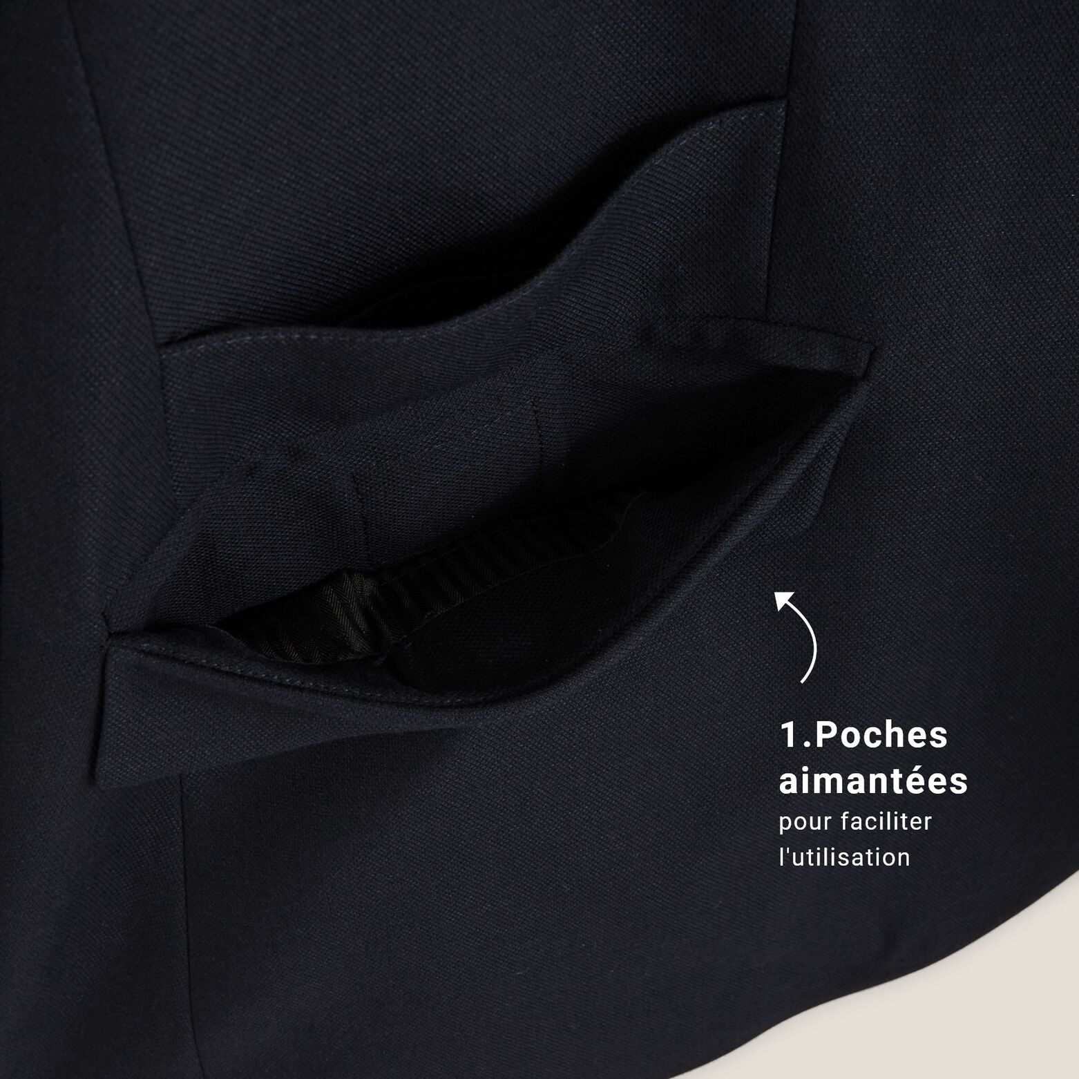 Veste de costume pour personne &agrave; mobilit&eacute; r&eacute;duite