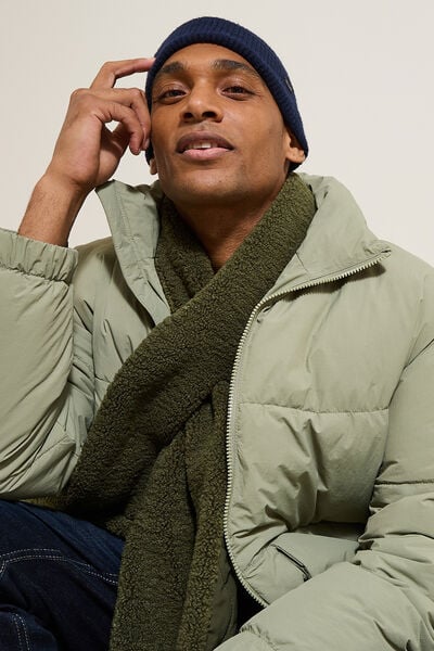 Echarpe matelass&eacute;e r&eacute;versible en sherpa